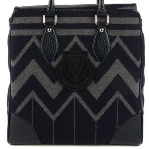 Louis Vuitton Limited Edition Grey & Navy Vail Blanket Cabas